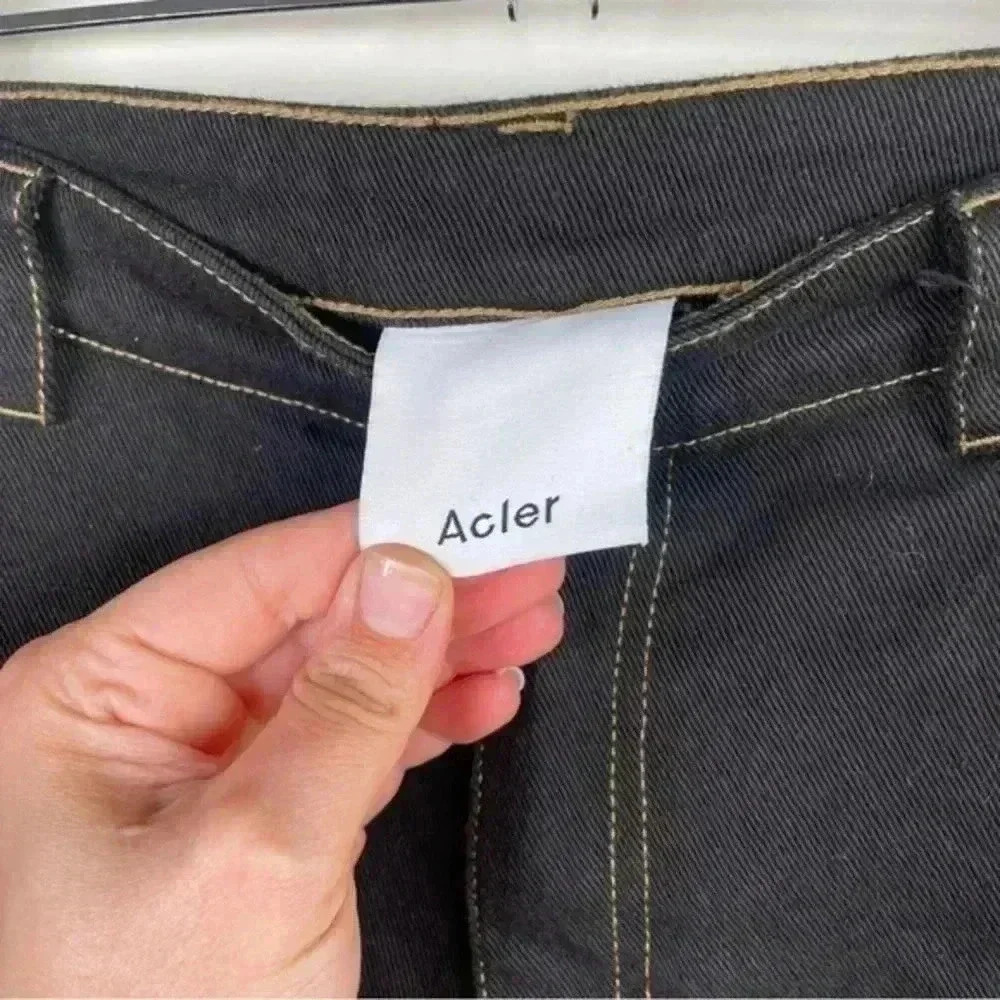 Acler Dark Wash Lewis High Waisted Flare‎ Jean - Picture 7 of 9
